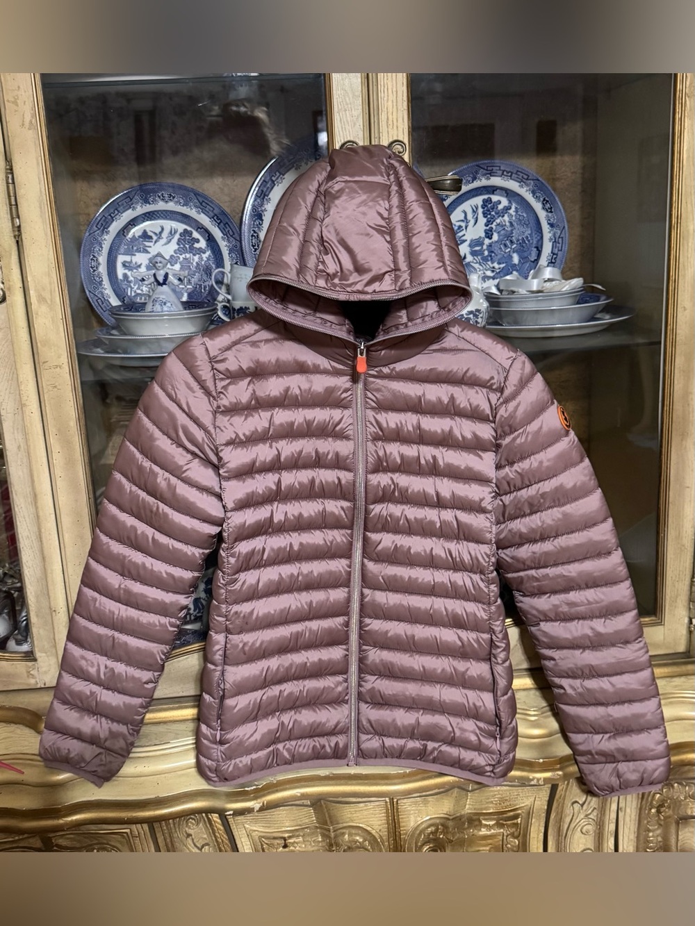 Save the Duck Iris Down Alternative puffer jacket Girls size 14 Misty Rose Coat